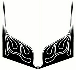75 AC Eltigre 340z 440z top hood graphic kit