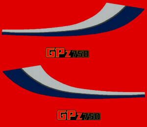 83 GPz750 Side Cover Stripe Decal Kit LH/RH