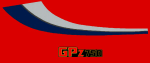 83 GPz750 Side Cover Stripe Decal Kit LH