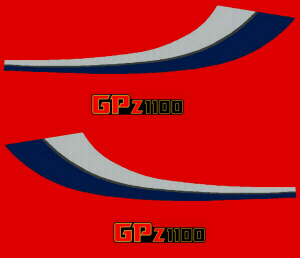 83 GPz1100 Side Cover Stripe Decal Kit LH/RH