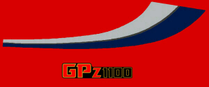 83 GPz1100 Side Cover Stripe Decal Kit RH