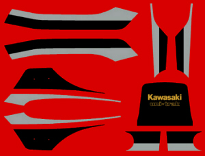83 GPz550 Red Bike complete 11pc. decal kit