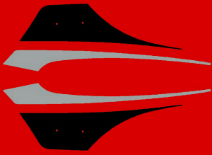 83 GPz550 LH/RH Side Cover Stripe Kit