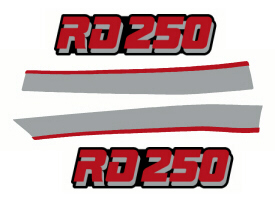 84 RD250 Lower Chin Faring Stripes