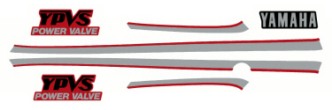 84 RZ350 Tail Stripes with Logos