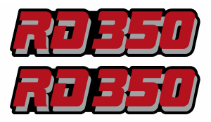 84 RD350 logo Decals