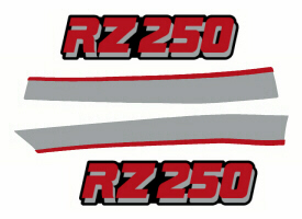 84 RZ250 Lower Chin Faring Stripes