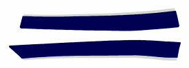 84 RD250 Lower Chin Faring Stripes LH/RH