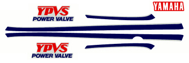 84 RD250 Tail Stripes and Logo Decal Kit