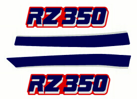 84 RZ350LC2 Lower Faring Stripes