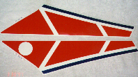 Red Blue RZ350 Side cover decal kit