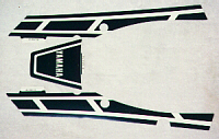 Black White RZ350 Standard Seat Cover decal kit