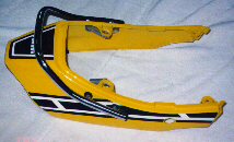 Black White RZ350 Standard Seat cover decal kit installed