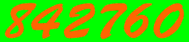 One colour -Solid- orange on green base paint.